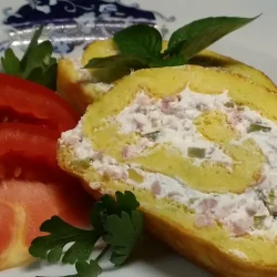 Punjeni rolat od tikvica - Stuffed zucchini roll