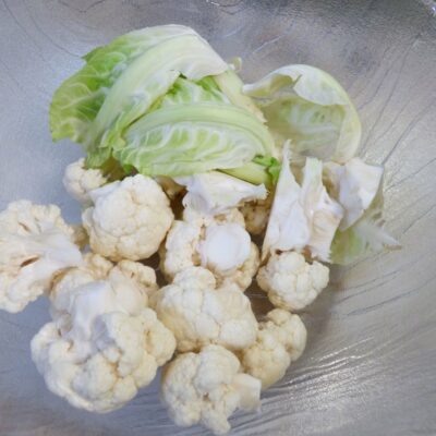 Karfiol krem supa | Priprema povrća | Postupak 1 | Slika 1/2