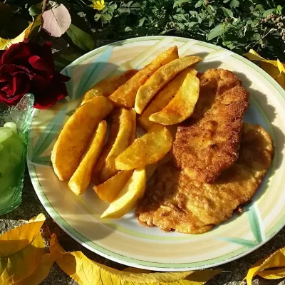 Pileće šnicle sa parmezanom | Serviranje šnicli | Postupak 4 | Slika 3/3