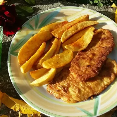 Pileće šnicle sa parmezanom | Serviranje šnicli | Postupak 4 | Slika 2/3